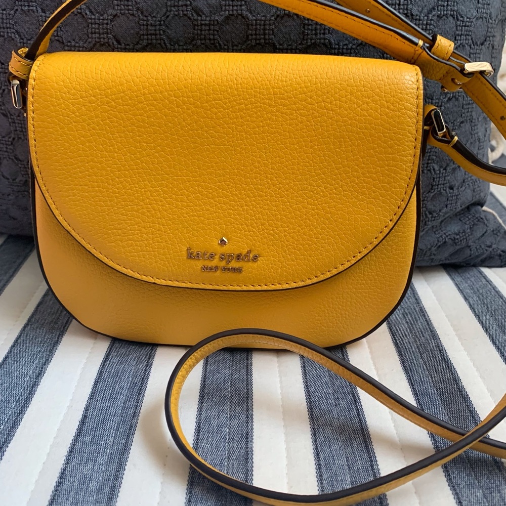 Kate Spade Lelia Mini Flap Crossbody Gold